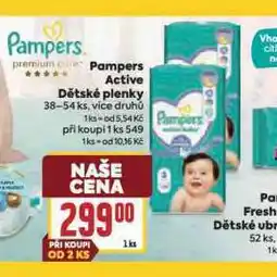 Billa Pampers dětské plenky nabídka