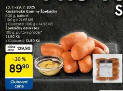 Tesco Kostelecké Uzeniny Špekáčky, 600 g nabídka