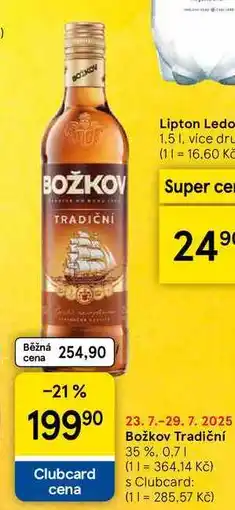 Tesco Božkov Tradiční 35 %, 0,7 l nabídka