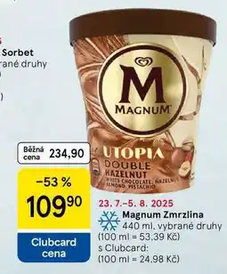 Tesco Magnum Zmrzlina, 440 ml, vybrané druhy nabídka