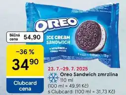 Tesco Oreo Sandwich zmrzlina, 110 ml nabídka