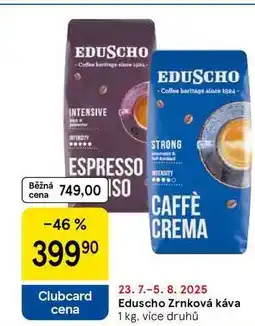 Tesco Eduscho Zrnková káva, 1 kg, více druhů nabídka