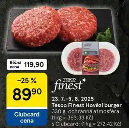 Tesco Tesco Finest Hovězí burger, 330 g nabídka