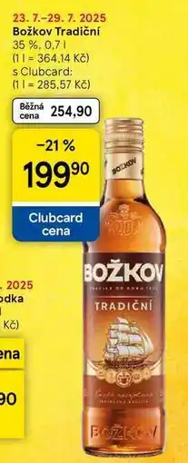 Tesco Božkov Tradiční 35 %, 0,7 l nabídka