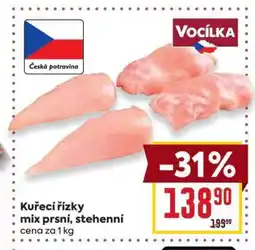 Billa Kuřecí řízky mix prsí, stehenní nabídka