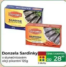 Tamda Foods Donzela Sardinky v slunečnicovém oleji pikantní 125g nabídka