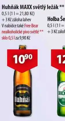 CBA Huhňák MAXX světlý ležák, 0,5 l nabídka