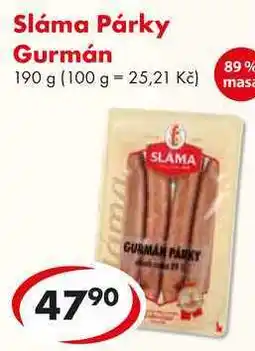 CBA Sláma Párky Gurmán, 190 g nabídka