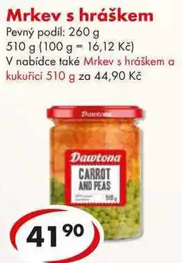 CBA Mrkev s hráškem, 510 g nabídka
