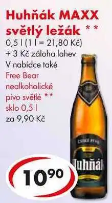 CBA Huhňák MAXX světlý ležák, 0,5 l nabídka