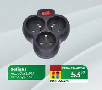 Tamda Foods Solight rozbočka 3x10A černá vypínač nabídka