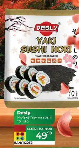 Tamda Foods Desly Mořské řasy na sushi 10 listů nabídka