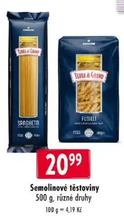 Qanto Semolinové těstoviny nabídka