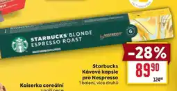 Billa Starbucks Kávové kapsle pro Nespresso nabídka
