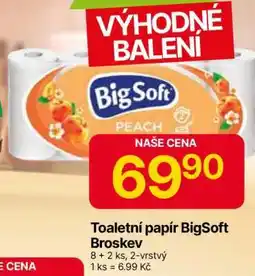 Hruška Toaletní papír BigSoft Broskev nabídka