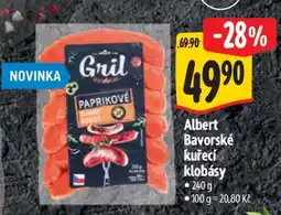 Albert Albert Bavorské kuřecí klobásy nabídka