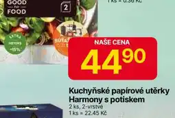 Hruška Kuchyňské papírové utěrky Harmony s potiskem nabídka
