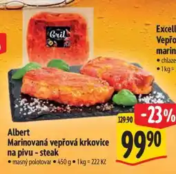 Albert Albert Marinovaná vepřová krkovice na pivu – steak nabídka