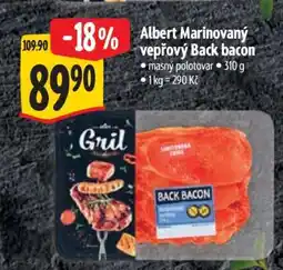 Albert Albert Marinovaný vepřový Back Bacon nabídka