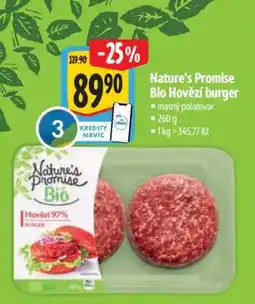 Albert Nature’s Promise Bio Hovězí burger nabídka