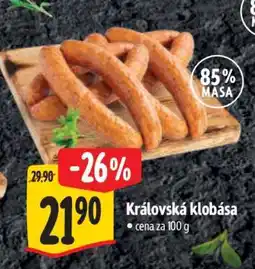 Albert Královská klobása nabídka