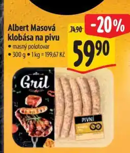 Albert Albert Masová klobása na pivu nabídka