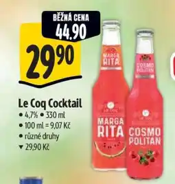 Albert Le Coq Cocktail nabídka