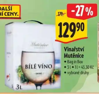 Albert Vinařství Mutěnice nabídka