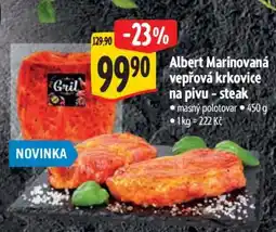 Albert Albert Marinovaná vepřová krkovice na pivu – steak nabídka