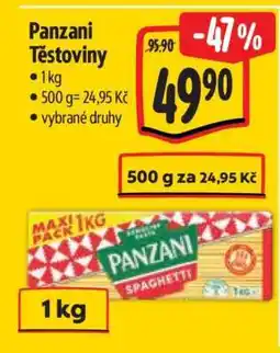 Albert Panzani Těstoviny nabídka