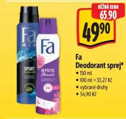 Albert Fa Deodorant sprej nabídka