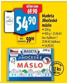 Albert Madeta Jihočeské máslo nabídka