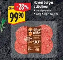 Albert HOVĚZÍ BURGER S CIBULKOU nabídka