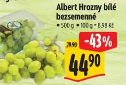 Albert Albert Hrozny bílé bezsemenné nabídka