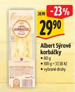 Albert Albert Sýrové korbáčky nabídka