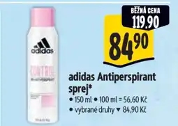 Albert Adidas Antiperspirant sprej nabídka