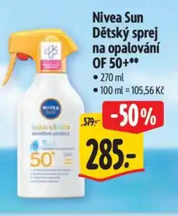 Albert Nivea Sun Dětský sprej na opalování OF 50+ nabídka