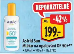 Albert Astrid Sun Mléko na opalování OF 50 nabídka