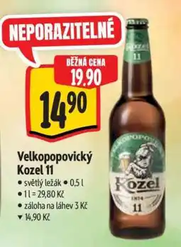 Albert Velkopopovický Kozel 11 nabídka
