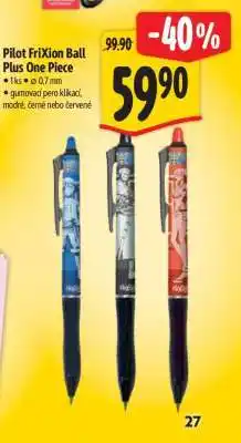 Albert Pilot FriXion Ball Plus One Piece nabídka