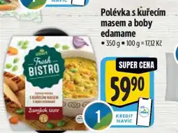 Albert Polévka s kuřecím masem a boby edamame nabídka
