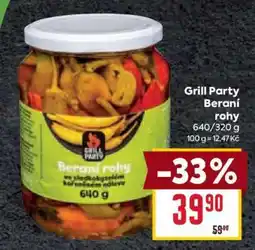 Billa Grill Party Beraní rohy nabídka
