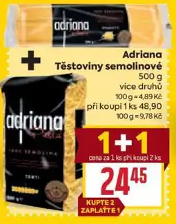 Billa Adriana Těstoviny semolinové nabídka