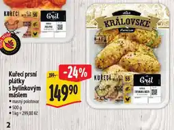 Albert Kuřecí prsní plátky s bylinkovým máslem nabídka