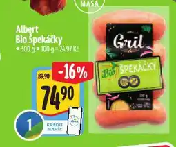 Albert Bio špekáčky nabídka