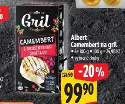 Albert Camembert na gril nabídka