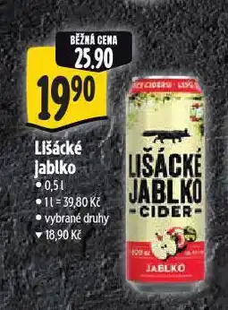 Albert Lišácké jablko cider nabídka