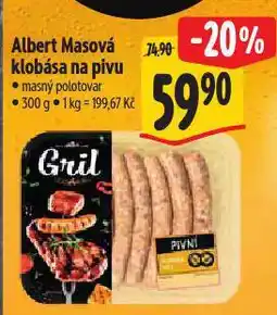 Albert Masová klobása na pivu nabídka