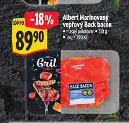 Albert Marinovaný vepřový back bacon nabídka