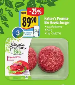 Albert Bio hovězí burger nabídka